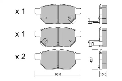 Комплект тормозных колодок BPTO-2006 AISIN